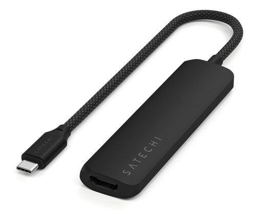Satechi 4-in-1 USB-C Slim Multiport Adapter 4K USB-C, czarny STP4SK