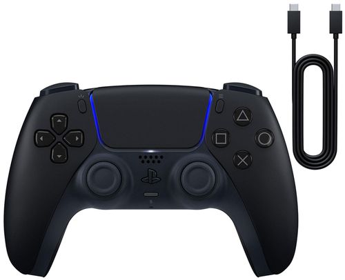 Sony DualSense do PS5, PC Bezprzewodowy Nocna czerń w zestawie z przewodem USB do komputera PC
