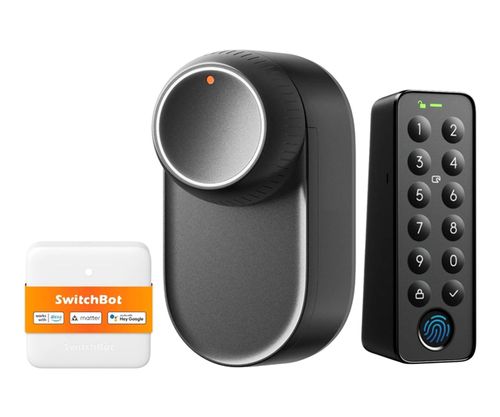 SwitchBot Lock Ultra Touch Combo 3w1 z centralką Hub Mini Matter i klawiaturą Keypad