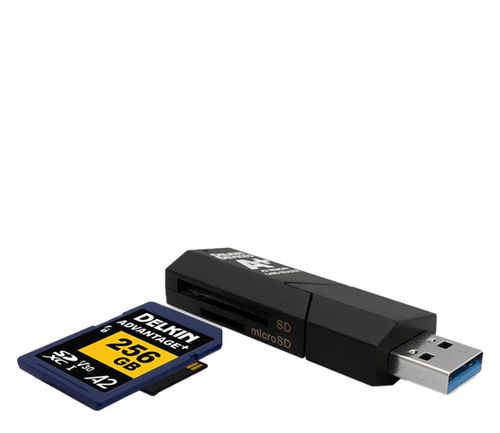 Delkin Devices Cardreader SD & MicroSD A2 (USB 3.1)