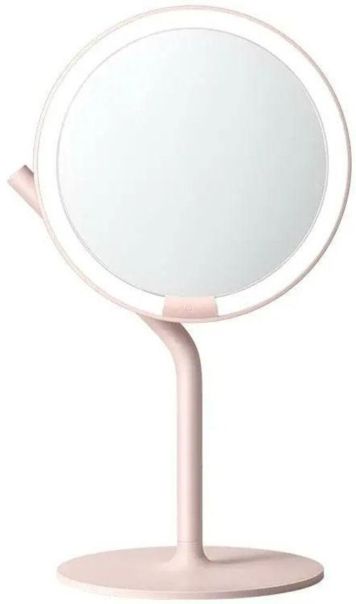 AMIRO Różowe Lustro do makijażu z podświetleniem LED AML117F