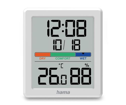 HAMA TERMOMETR HIGROMETR PAROS BIAŁY 4047443518330