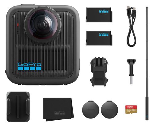Kamera sportowa GOPRO Max 2 Accessory Hard Bundle, 8K, 30 FPS, Wi-Fi, Bluetooth