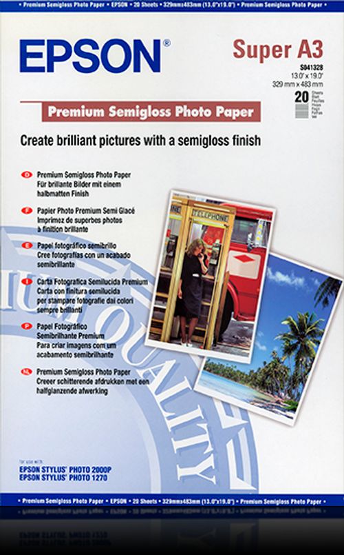 Papier fotograficzny EPSON Premium Semigloss A3+ 20 arkuszy