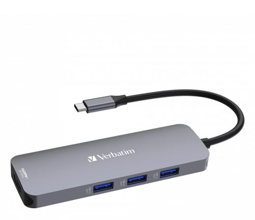 VERBATIM USB-C - 2x USB 3.0, USB-C PD, 2xHDMI, SD, microSD 32151