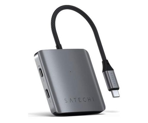HUB USB Satechi Satechi 4 Port USB-C Hub PD - aluminiowy hub USB-C (4x USB-C 10Gbps, w tym 1x 100W PD) (space gray)