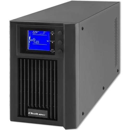 QOLTEC UPS | On-line | Pure Sine Wave | 2kVA | 1.6kW |LCD | USB 53981