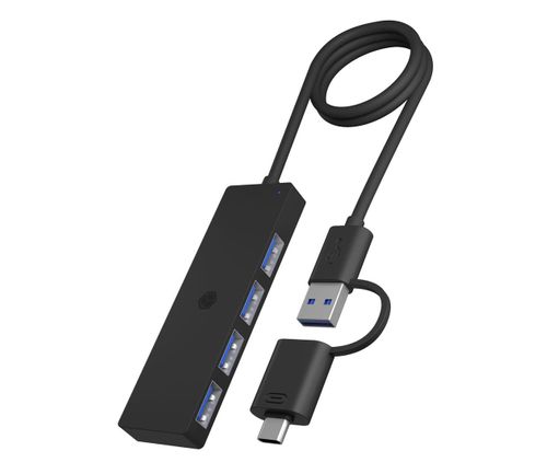 IcyBox Hub IB-HUB1424-C3 4-Port USB Typ-A, złącze Typ-C/A